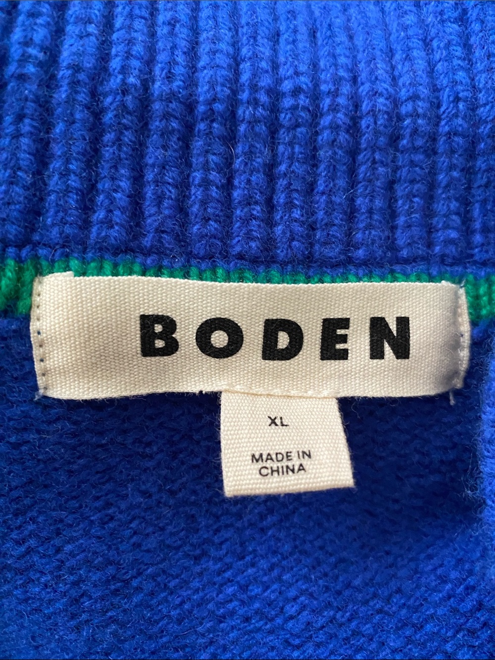 NWOT BODEN Marion Merino Henley Jumper-Blue Heron size XL - Picture 10 of 11